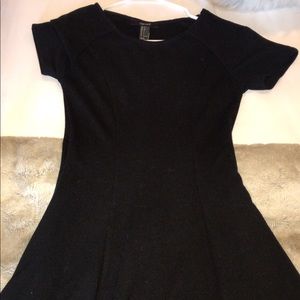 Black slight peplum dress